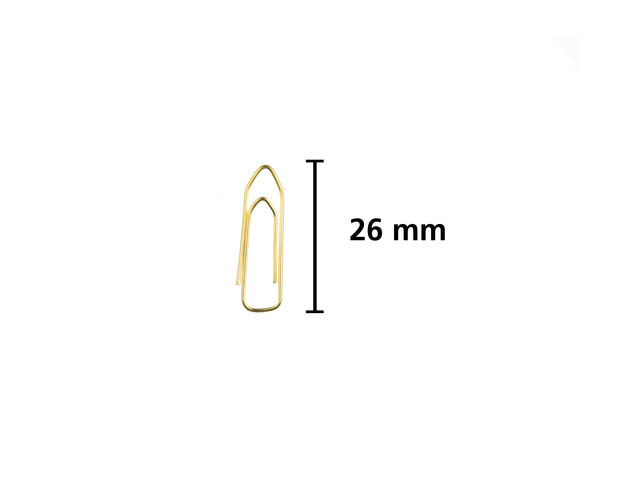 Paperclip Kangaro 26 mm, rechthoekig, kunststof doosje à 125 stuks, messing