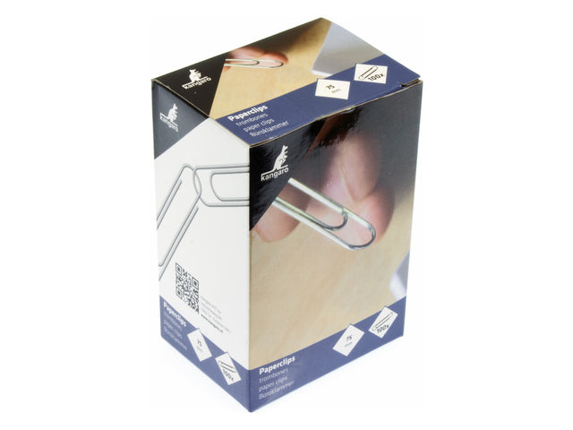 Paperclip Kangaro 75 mm, rond, doosje à 100 stuks, verzinkt