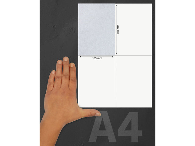 Etiketten Kangaro ILK 105x148mm, à 100 Vel, 4 Etiketten pro A4 Vel