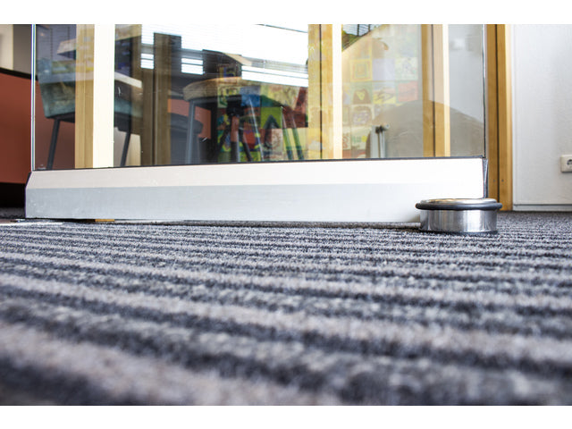 Deurstopper Kangaro metaal, laag, chroom, 1250 gram, afmeting: Ø10x4,5cm hoog