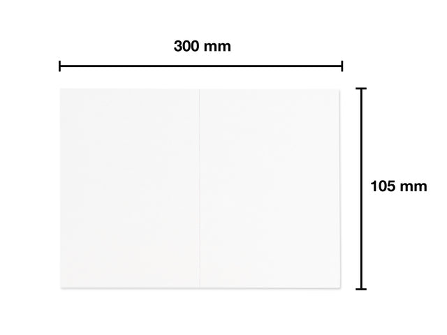 Dubbele kaarten Kangaro 105x150mm 300grs wit 25 stuks