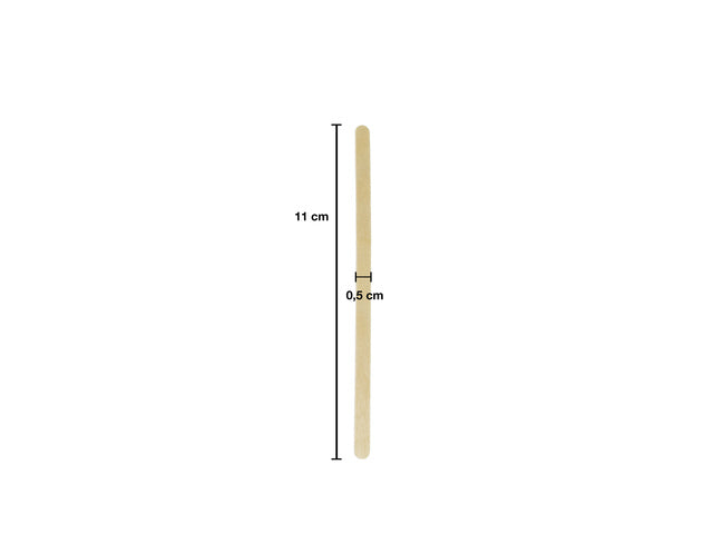 Roerstaaf hout Kangaro 1000 stuks, 110x5x1,5mm, biologisch afbreekbaar