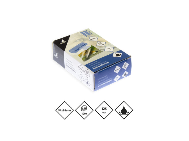 Lamineerhoes Kangaro creditcardformaat 54x86mm 125 micron pak a 100 stuks