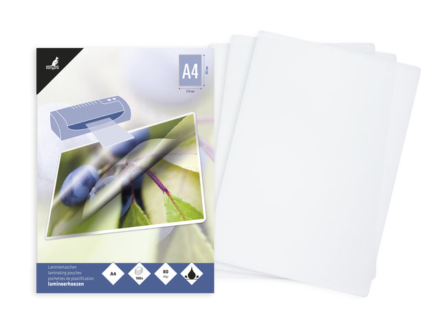 Lamineerhoes Kangaro A4 80 micron pak a 100 stuks