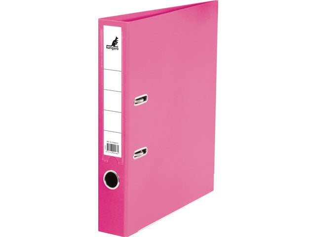 Ordner Kangaro A4 2 ringen PP/Papier 50mm roze