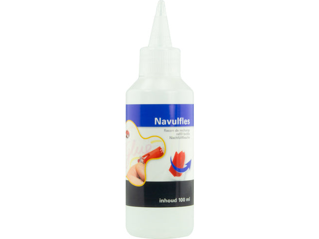 Navulfles Kangaro leeg recht model 100 ml LDPE helder