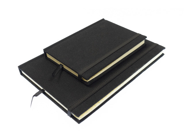 Alfabetboek Kangaro A5 A-Z linnen hard cover zwart, 208 pagina's, leeslint, elastiek
