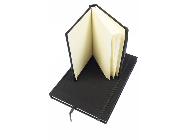 Alfabetboek Kangaro A5 A-Z linnen hard cover zwart, 208 pagina's, leeslint, elastiek
