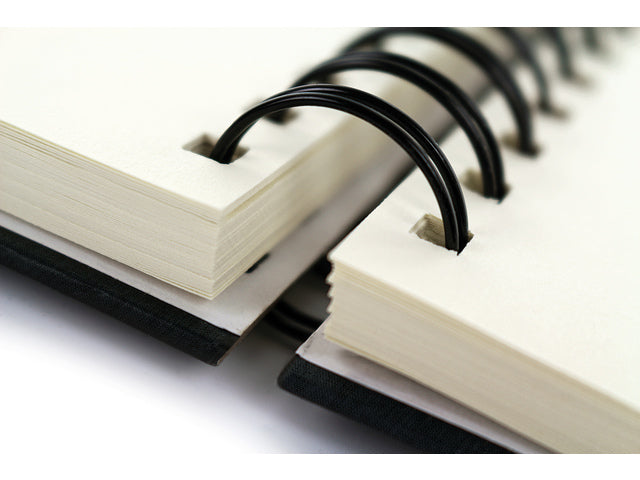 Dummyboek Kangaro A4 blanco 80 vel, wire-o, zwart linnen kaft