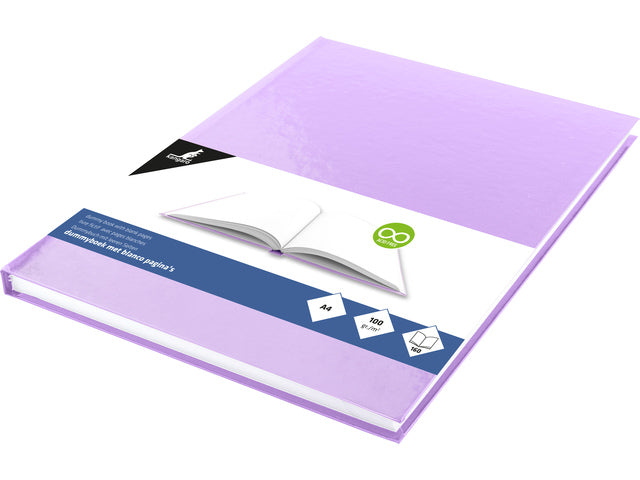 Dummyboek Kangaro A4 violet pastel harde kaft 80 blad blanco 100 gram