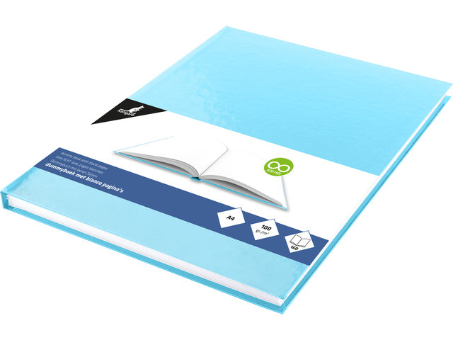 Dummyboek Kangaro A4 blauw pastel harde kaft 80 blad blanco 100 gram