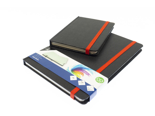 Aquarelboek Kangaro A5 luxe cover 30 vel 200 grams aquarel papier. Leeslint en elastiek.