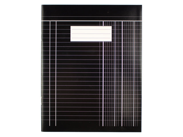 Boekhoudschrift Kangaro 40 bladzijden, 165x210mm zwart, 70 grams chloorvrij papier