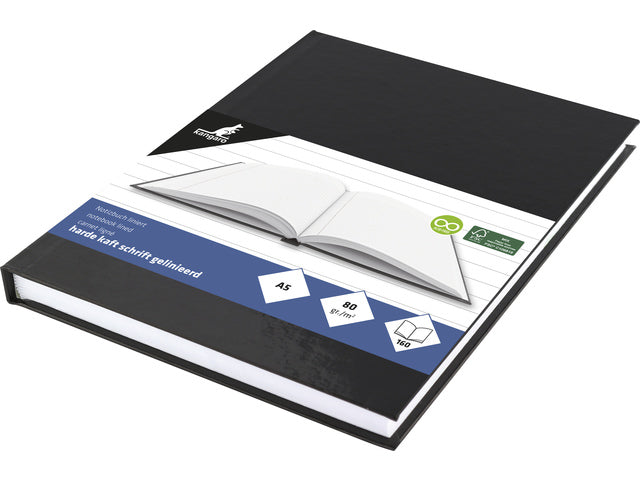 Schrift Kangaro A5 met harde zwarte kaft