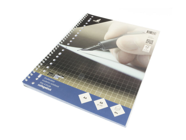 Collegeblok Kangaro A4 60 grams 23 rings 80 blad ruit 10mm, 5 stuks