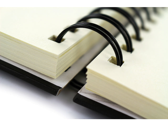 Dummyboek Kangaro A4 Wire-o crème harde kaft 80 blad 140 gram zwart design