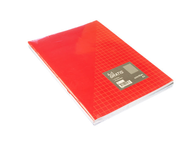 Schrift A4 80 pagina geruit 10mm, krimp à 5 stuks
