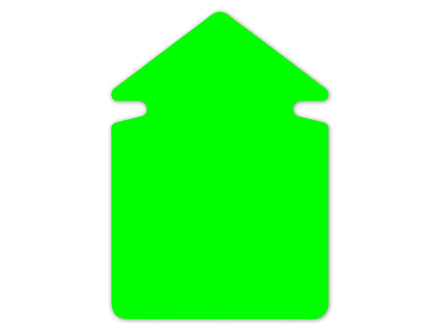 Aktie/reclamesymbolen Kangaro 24cm pijl neongroen krimp à 20 vel dubbelzijdig