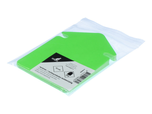 Aktie/reclamesymbolen Kangaro 12cm pijl neongroen krimp à 20 vel dubbelzijdig