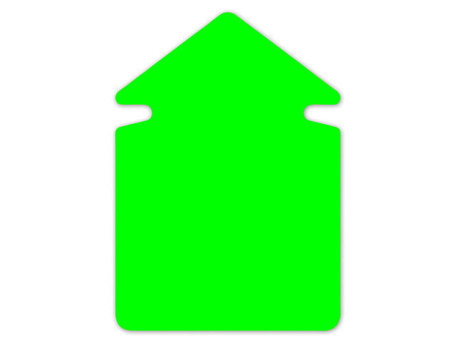 Aktie/reclamesymbolen Kangaro 12cm pijl neongroen krimp à 20 vel dubbelzijdig