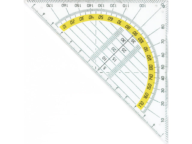 Geodriehoek Kangaro kunststof 14cm
