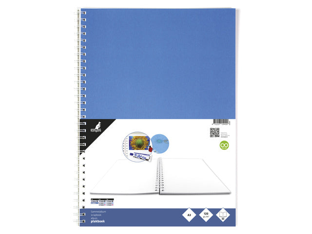 Plakboek Kangaro A3 120 gram 40 vel, voorkant blauw