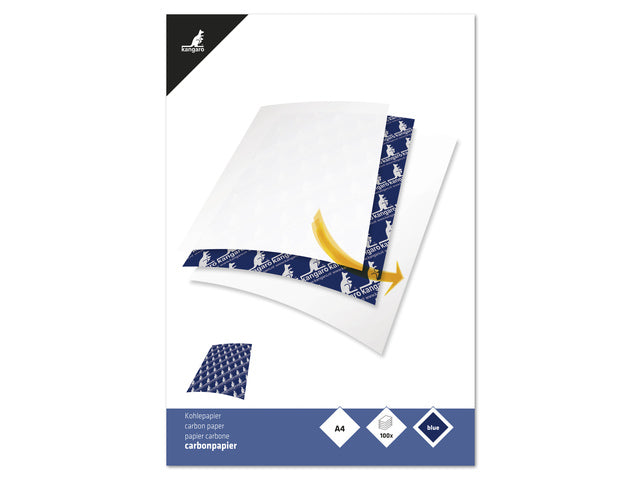 Carbonpapier Kangaro A4 21x29,7cm 100 vel blauw
