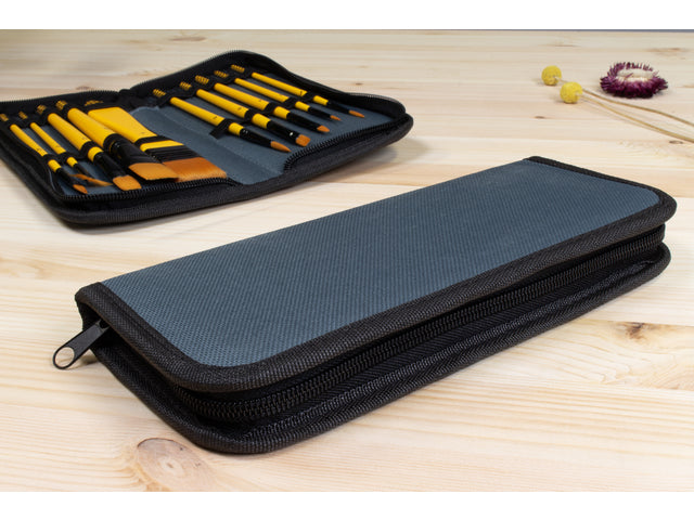 Penselen Kangaro acrylverfset van 10 stuks in etui