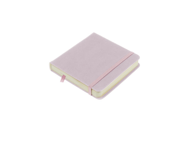 Schetsboek Kangaro 12x12cm violet PU hardcover 80 blad 140 grams roomwit papier met elastiek en lint