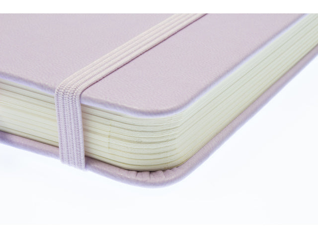 Schetsboek Kangaro 12x12cm violet PU hardcover 80 blad 140 grams roomwit papier met elastiek en lint