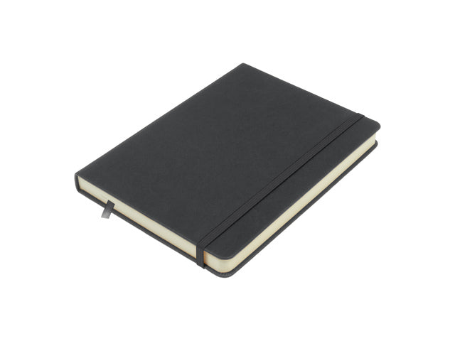 Schetsboek Kangaro A5 koudgrijs PU HC 80 vel 140gr roomwit met elastiek en lint