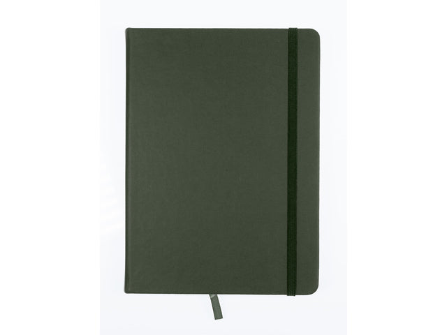 Schetsboek Kangaro A5 bosgroen PU HC 80 vel 140gr roomwit met elastiek en lint