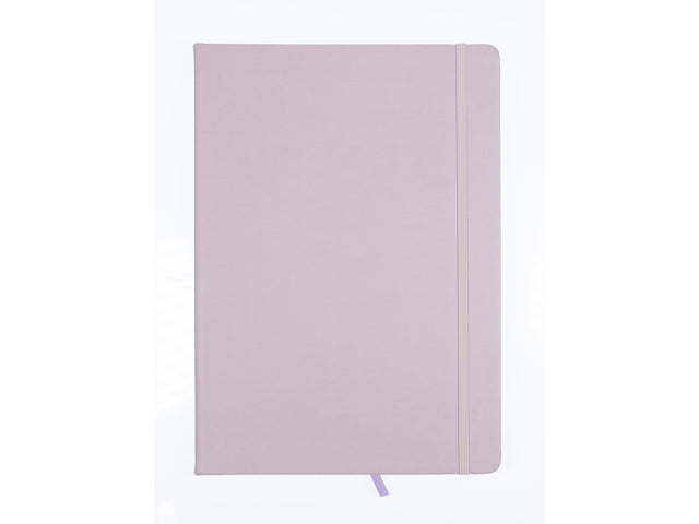 Schetsboek Kangaro A4 violet PU HC 80 blad 140gr roomwit met elastiek en lint