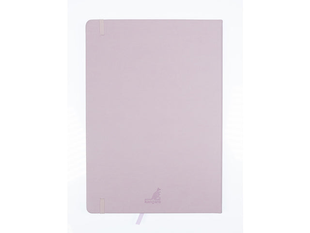 Schetsboek Kangaro A4 violet PU HC 80 blad 140gr roomwit met elastiek en lint