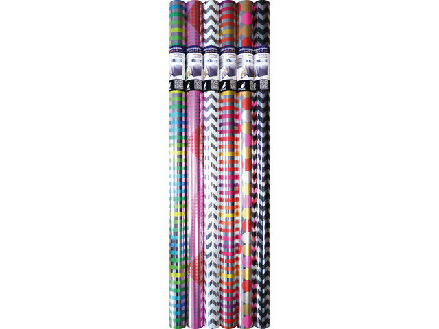 Cadeaupapier Kangaro metallic 1 Rollenwagen 70 x 200 cm. Sortiert.