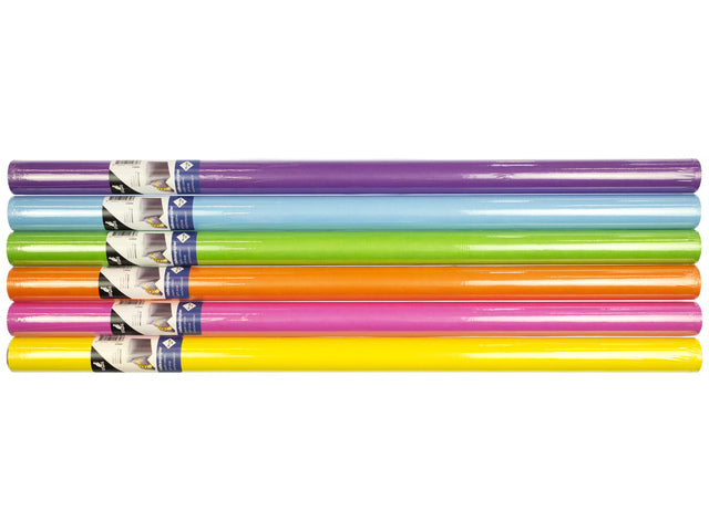 Cadeaupapier Kangaro kraft uni 6 kleuren assorti, 70 x 200 cm, 60 rol.