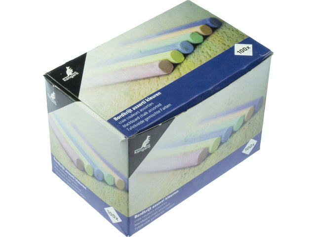 Bordkrijt Kangaro ass.kleuren 100 stuks