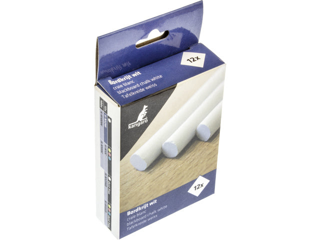 Bordkrijt Kangaro wit 12 stuks