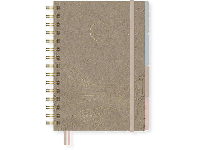 Notitieboek Soft Scenes 4in1 HC A5 spiraal krimp a 2 stuks assorti. 80 gram FSC 200 pagina's