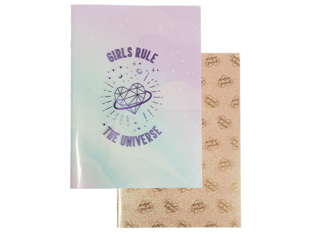 Schrift Galaxy Girl A4 lijn pak a 4 stuks assorti