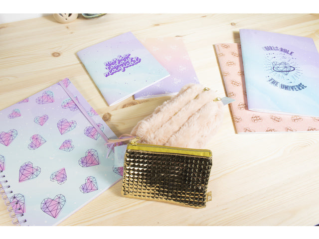 Spiraalboek Galaxy Girl A4 lijn pak a 2 stuks assorti