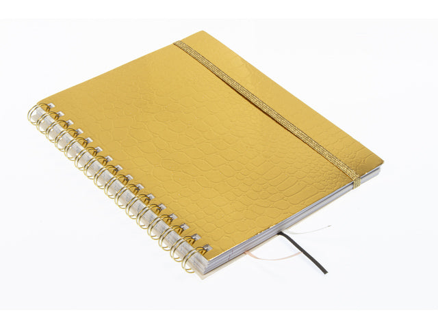 Spiraalboek Pure Croco A5 lijn pak a 5 stuks assorti