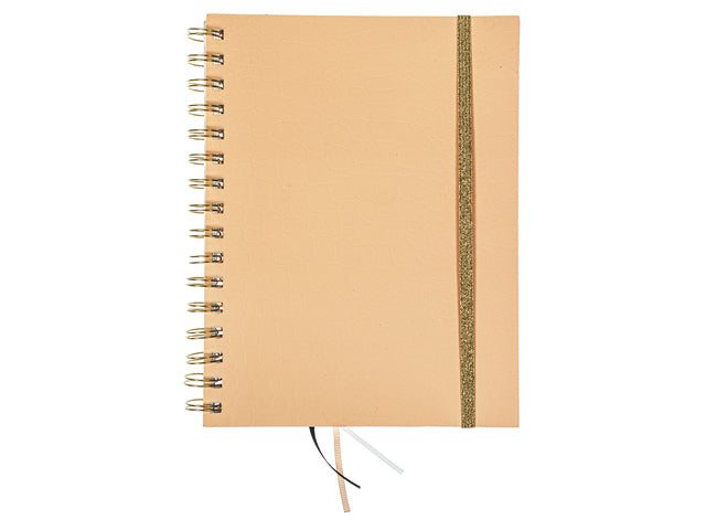 Spiraalboek Pure Croco A5 lijn pak a 5 stuks assorti