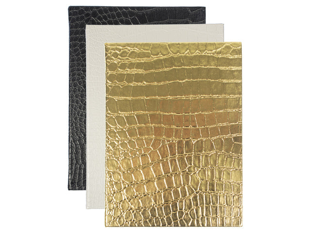Dummyboek Pure Croco A5 HC pak a 3 stuks assorti