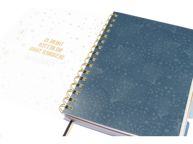 4-in-1 notitieboek A5 Natural krimp van 2 stuks. Gelinieerd, 300 pagina's 80 grams papier