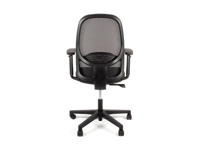 Bureaustoel Linea Grace 01 zwart/zwart met 1D armleuning
