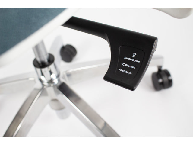 Bureaustoel Linea Tekna Wit 01 zwart/antraciet met 3D armleuning
