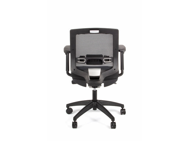 Bureaustoel Linea New Malice 01 zwart/zwart met 1D armleuning