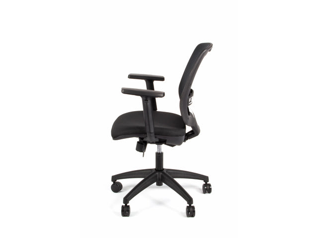 Bureaustoel Linea New Malice 01 zwart/zwart met 1D armleuning