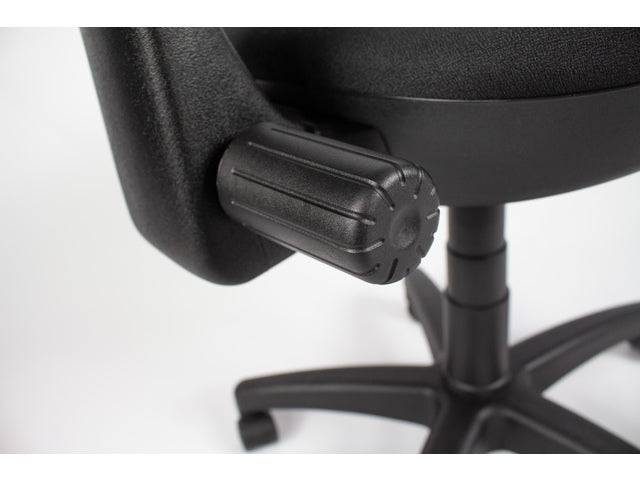Bureaustoel Linea Tiger 01 zwart/zwart met armleuning